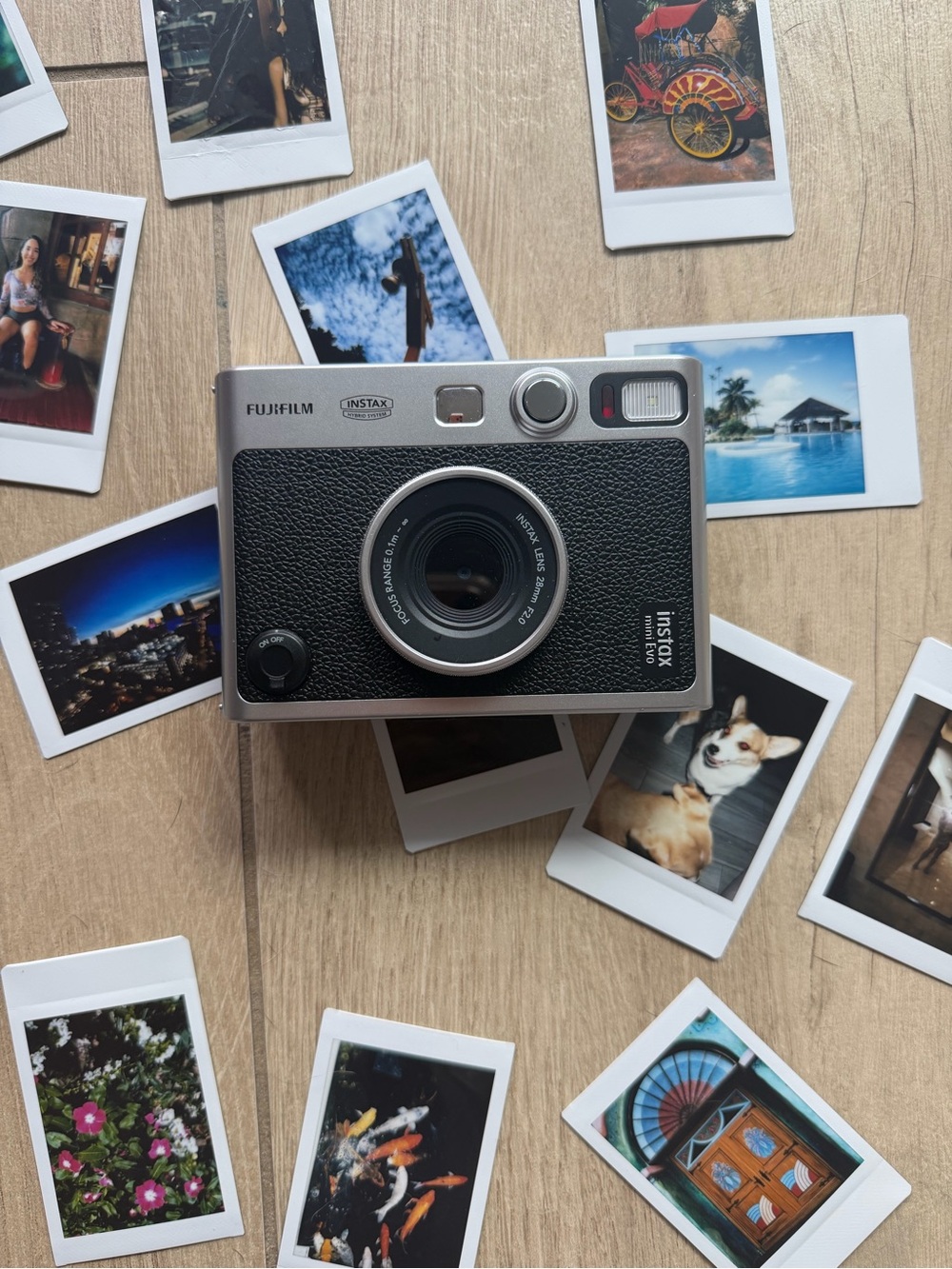 Fujifilm Instax Mini Evo Instant Camera - Silver and Black